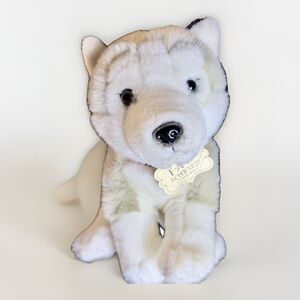 FAO Schwarz Siberian Husky Plush 10" Ultra Soft and Snuggly